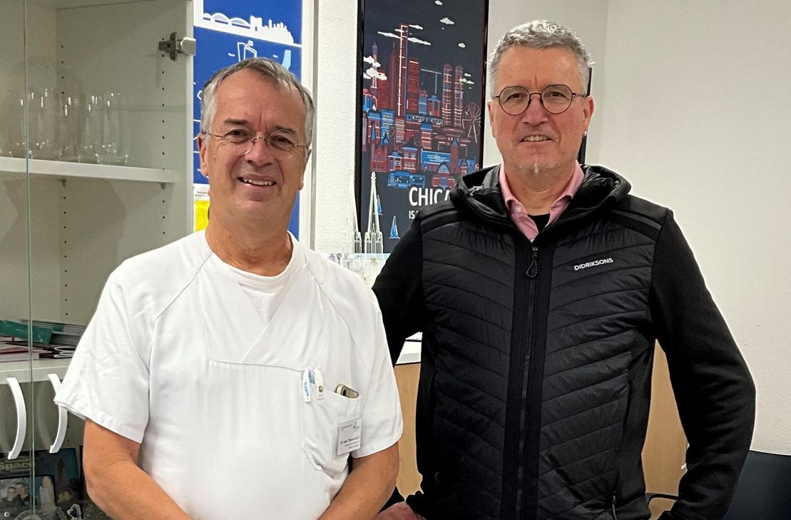 Die beiden Referenten: Chefarzt. Dr. Thomas Koch (links) und Krankenhausseelsorger in Bitburg, Steffen Stutz.