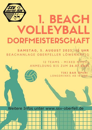 1. Beachvolleyball Turnier in Oberfell