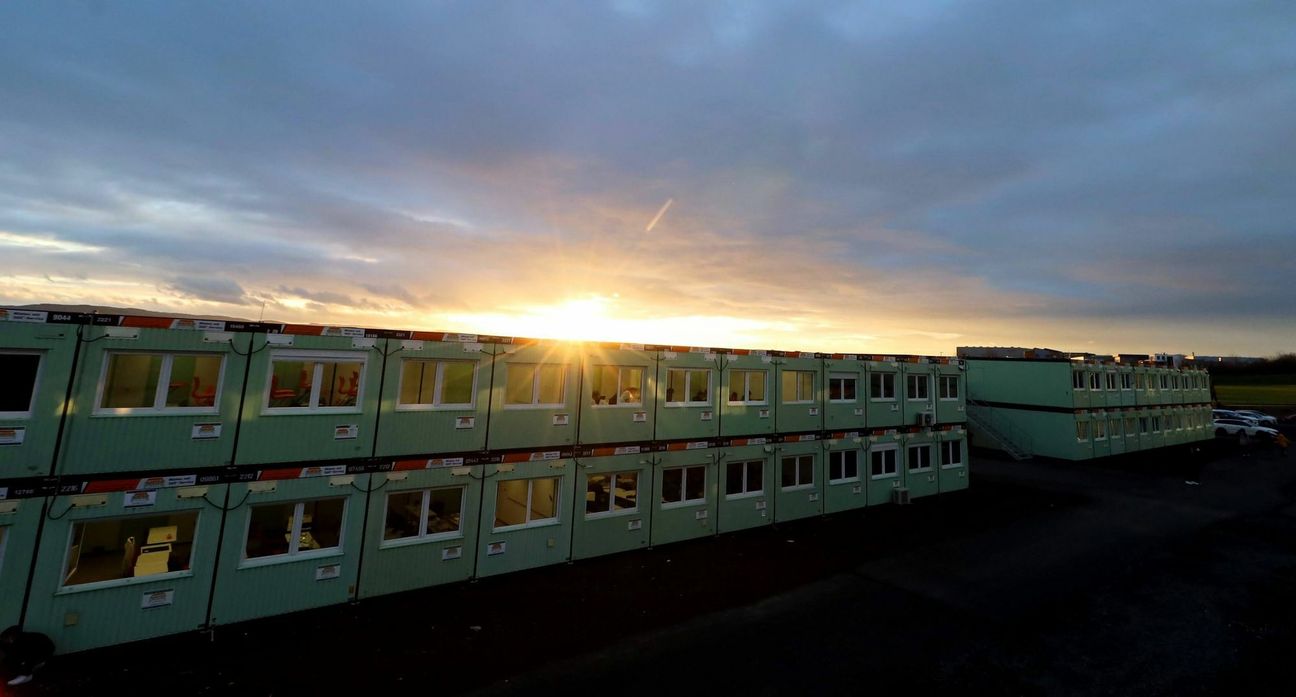 In der "Containerburg" des Are-Gymnasiums in der Grafschaft kann der Unterricht beginnen. Foto: Are-Gymnasium