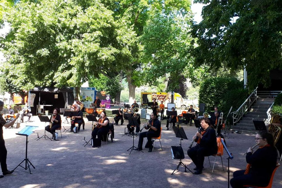 Mit dem ersten Corona-Testkonzert am vergangenen Sonntag, mit dem Musikverein der Musikfreunde Boppard Weiler, sind die Kurkonzerte in Boppard wieder gestartet. (Foto: TI Boppard)