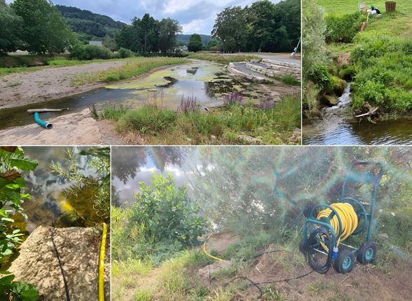 Die anhaltende Trockenheit setzt den Gewässern im Eifelkreis zu. Wasserentnahmen ohne wasserrechtliche Erlaubnis sind grundsätzlich verboten.