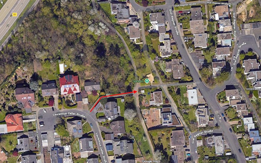 Der mögliche Fluchtweg des Tatverdächtigen