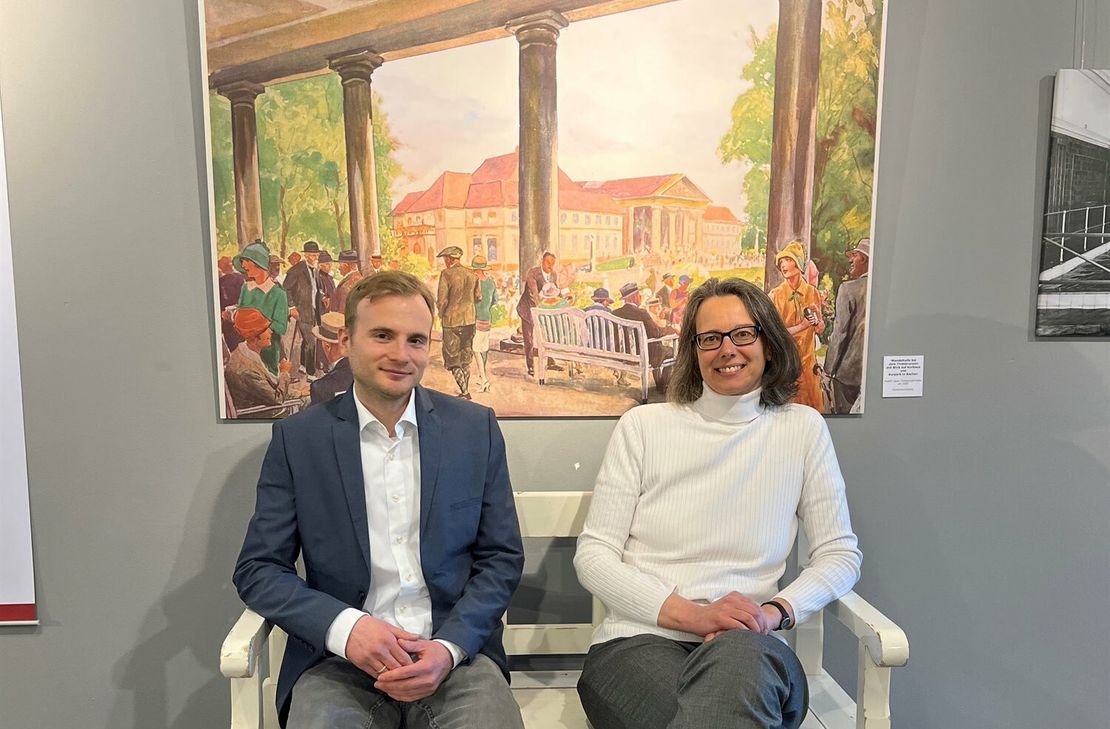 Präsentierten gemeinsam die neue Sonderausstellung in den Römerthermen Zülpich - Museum der Badekultur: Museumsleiterin Dr. Iris Hofmann-Kastner und Kurator Michael Meurer.