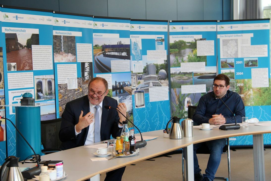 Dr. Bernd Bucher (Vorstand Erftverband) und Sebastian Duif (GF LAG Zülpicher Börde). Foto/Archiv: LAG Zülpicher Börde