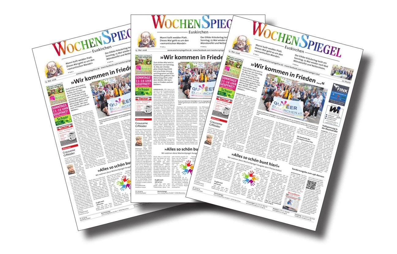 Die aktuelle Ausgabe des Euskirchener Wochenspiegel widmet sich dem Thema Vielfalt.