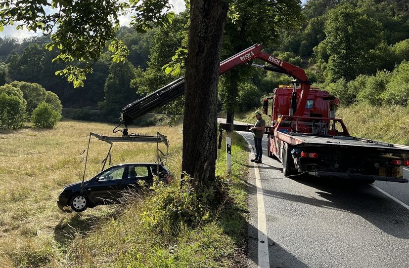 Unfall nach Reifenplatzer in Baumholder.