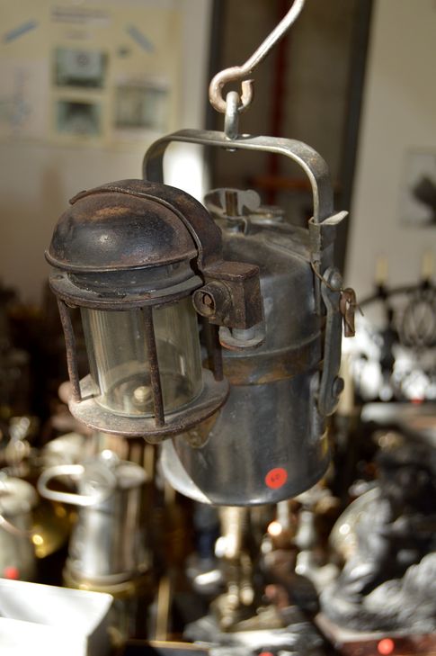 Eine seltene Karbidlampe. Foto: pp