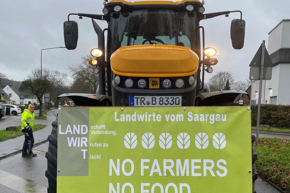 Protestaktion der Landwirte am 21. Dezember in Trier.