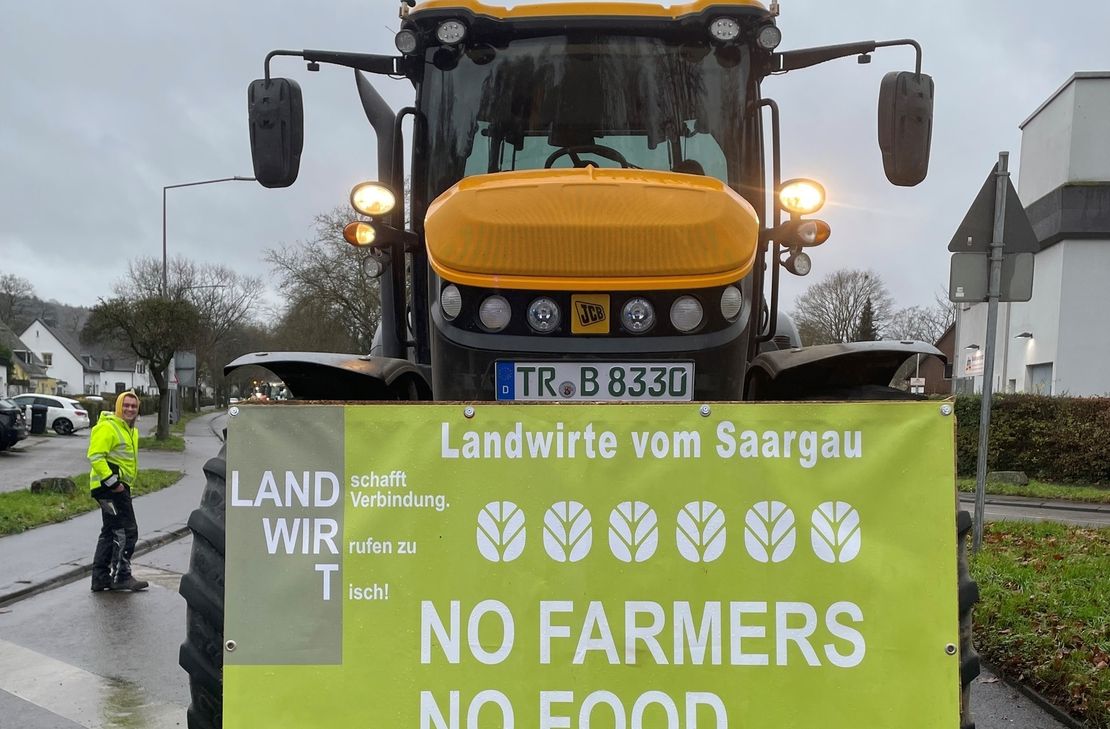 Protestaktion der Landwirte am 21. Dezember in Trier.