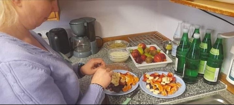 Am "Tag der gesunden Ernährung" wird selbstverständlich nur Gesundes serviert - beispielsweise frisches Obst.