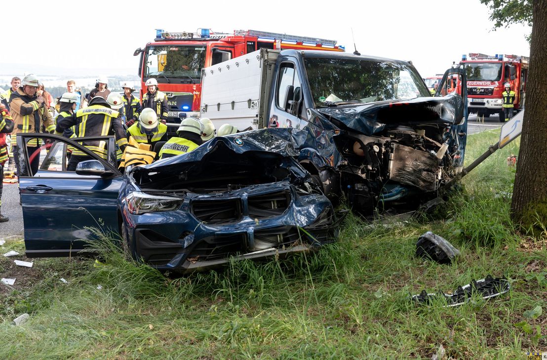 Die verunfallten Fahrzeuge.