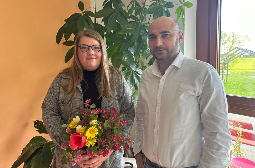 Lisa Kurapkat und Moutaz Al Luwaisi.