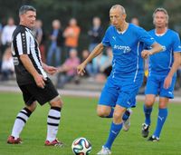 Kult-Kicker Matthias Scherz ist einer der Top-Torschützen der Lotto-Elf.