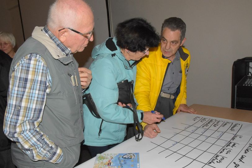 ... wie an der Bereitschaft von Bürgern, bei der Vorbereitung mit anzupacken, wie der Andrang vor ausliegenden Ideen-Listen zeigte. Foto: Schmieder
