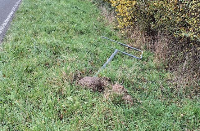 Ortsschild an der L143 gestohlen – Polizei ermittelt