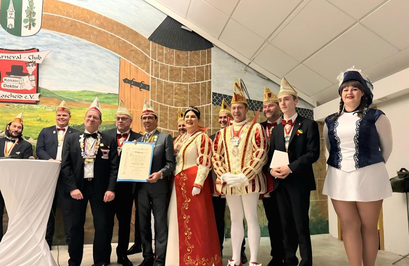 Kürzlich feierte der KC Roscheid Konz seinen Neujahrsempfang mit Ordensverleihung im Bürgerhaus in Konz-Krettnach mit vielen Gästen aus befreundeten Vereinen und dem Trierer Stadtprinzenpaar Christine II und Stephan I.