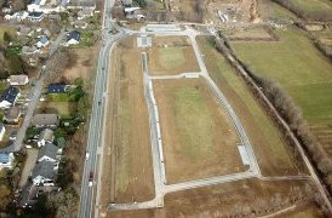 Luftaufnahme vom Baugebiet Meisenbruch am Ortseingang von Simmerath.