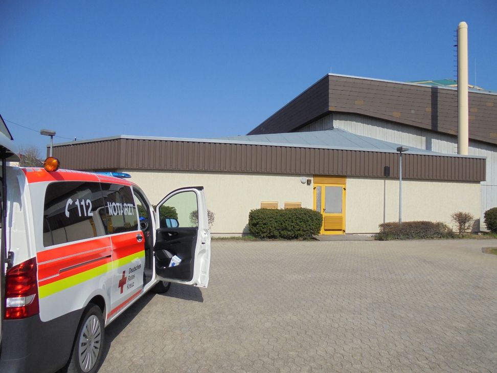 Die Weiersbachhalle in Mayen ist als Corona-Ambulanz in Betrieb.