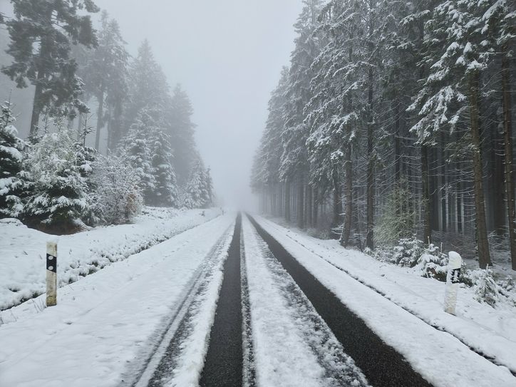 Tiefster Winter in den Hochlagen des Hunsrücks.