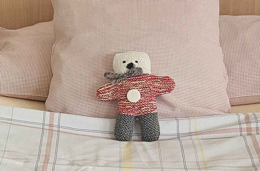Nun warten die kleinen Kumpel auf den Betten neuer Bewohnerinnen und Bewohner, um diese willkommen zu heißen.