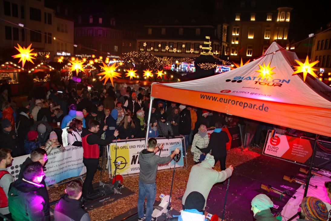 Der Nightbiathlon findet zum zweiten Mal in Mayen statt.