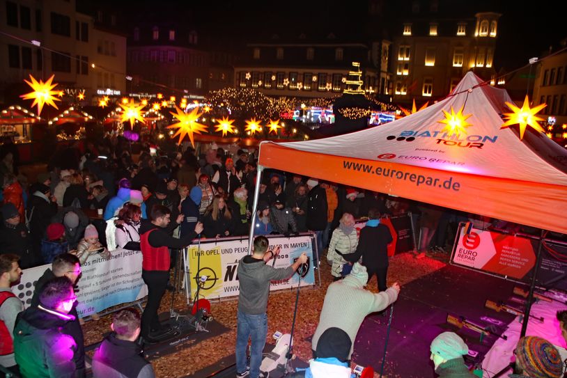 Der Nightbiathlon findet zum zweiten Mal in Mayen statt.