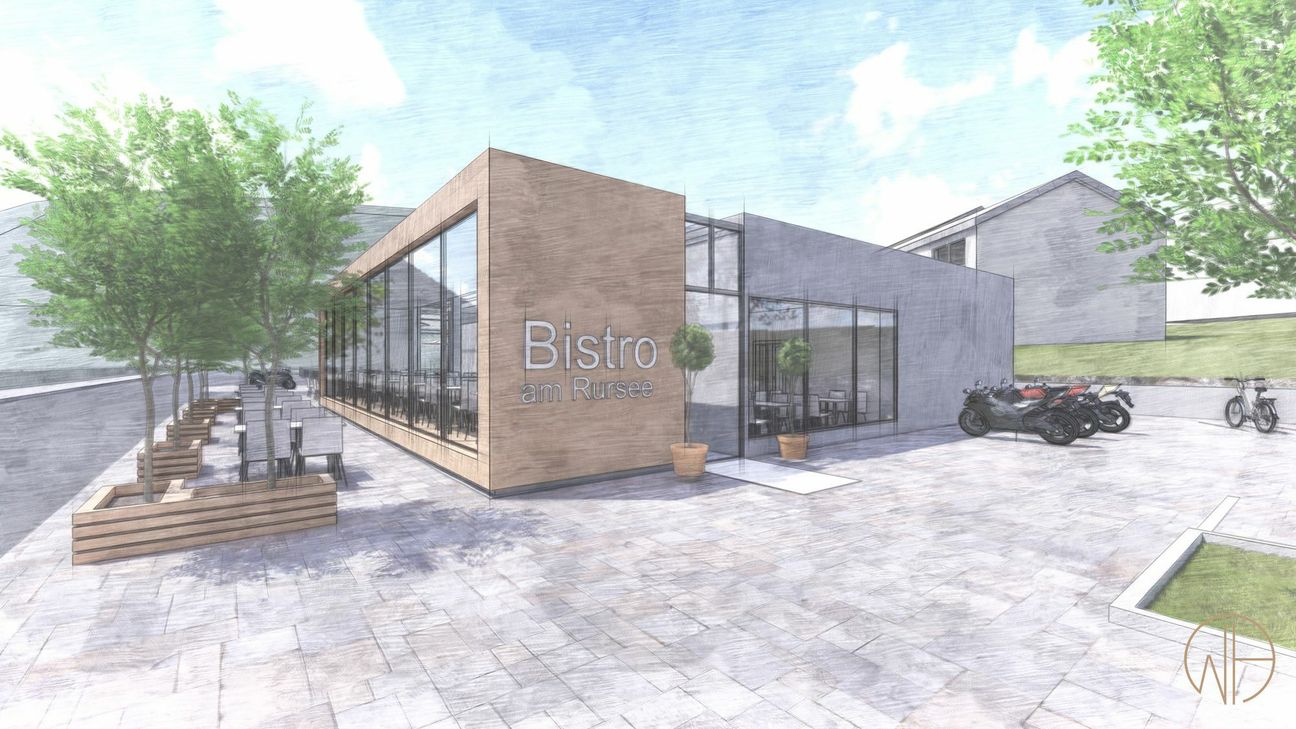 So soll sie aussehen, die neue Gastronomie zwischen Ober- und Rursee. Grafiken: Werrens & Hansen Architekten