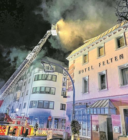 Im Februar brannte es im Hotel Velten.