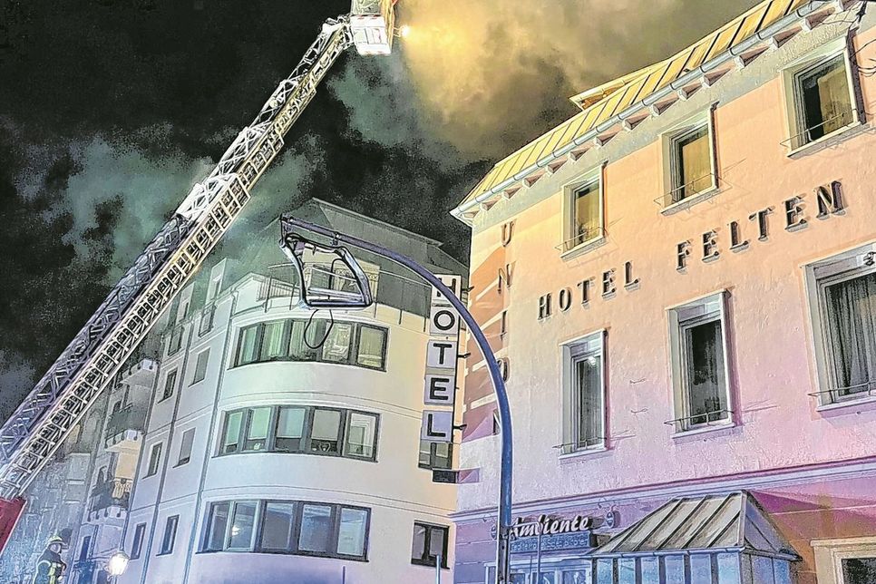 Im Februar brannte es im Hotel Velten.