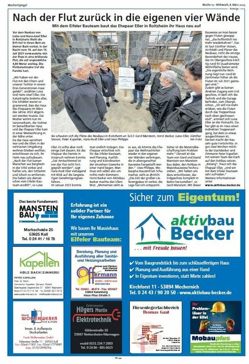 Die Sonderseite im WochenSpiegel.