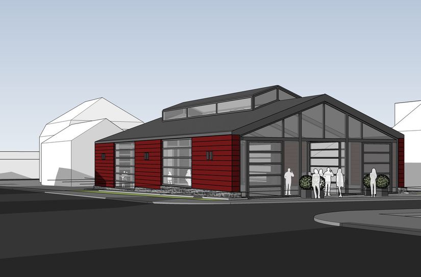 Die Markthalle neben dem BürgerCasino soll bis Ostern fertig sein.