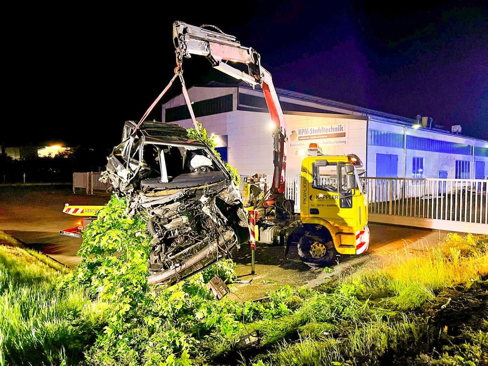 Ende der Verfolgungsfahrt in Monzingen.