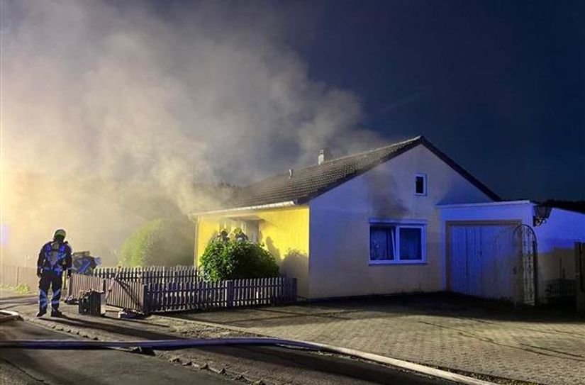 Kellerbrand in einem Wohnhaus.