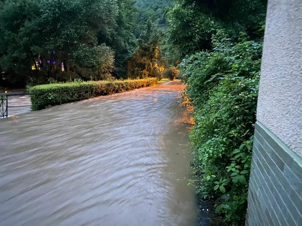Der Weg ins Elztal ist derzeit überflutet.