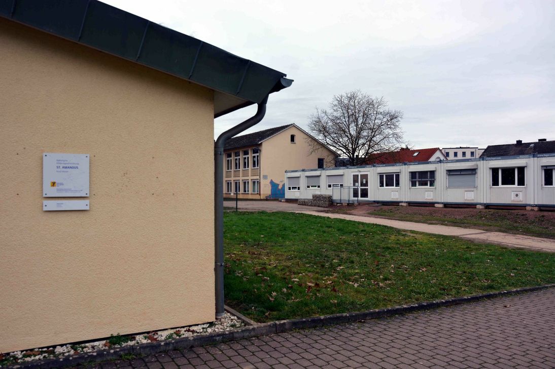 Die temporäre Containteranlage gegenüber der Kita ist bald Geschichte.Foto: Michael Naunheim/Stadt Konz