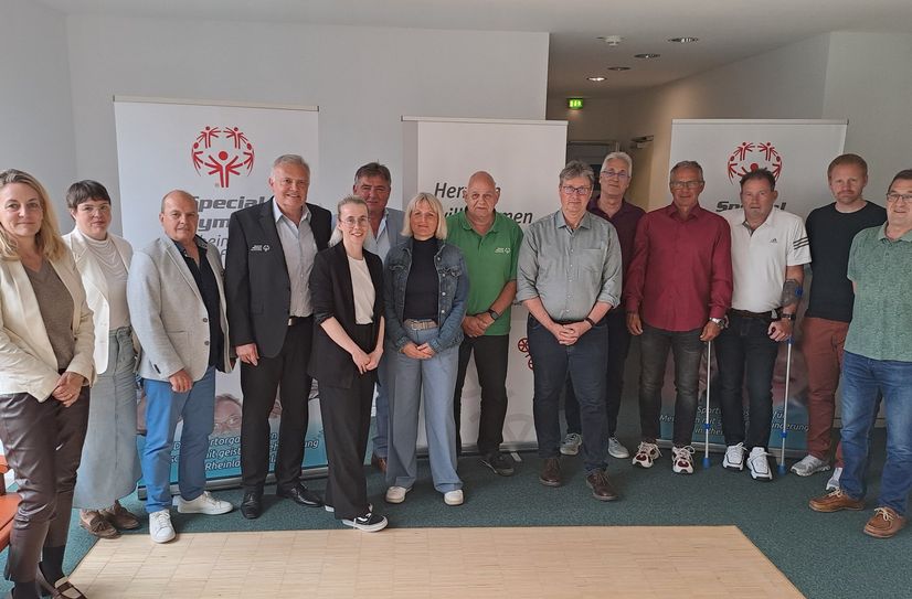 Voller Vorfreude auf drei Tage voller Sportwettbewerbe und inklusiver Begegnungen in
Mainz: Das Organisations-Komitee der Landesspiele 2025 in Mainz. Auf dem Foto fehlen
Tom Theisen und Wilfried Kootz.