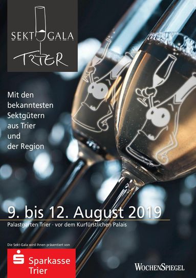 Vom 9. bis 12. August findet die zweite Sparkassen Sekt Gala im Palastgarten Trier statt.