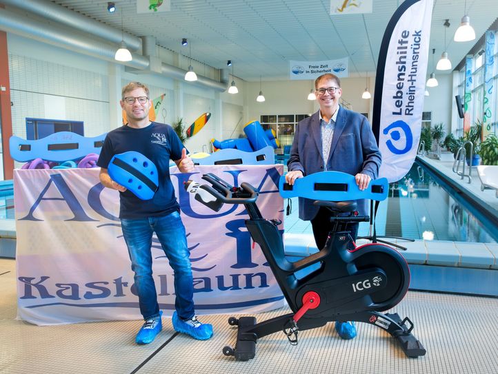 Strampeln und Joggen für den guten Zweck: Gemeinsam laden das Hallenbad Aqua Fit und die Lebenshilfe Rhein-Hunsrück im Januar zum sechsstündigen Spendenmarathon in drei Disziplinen ein.