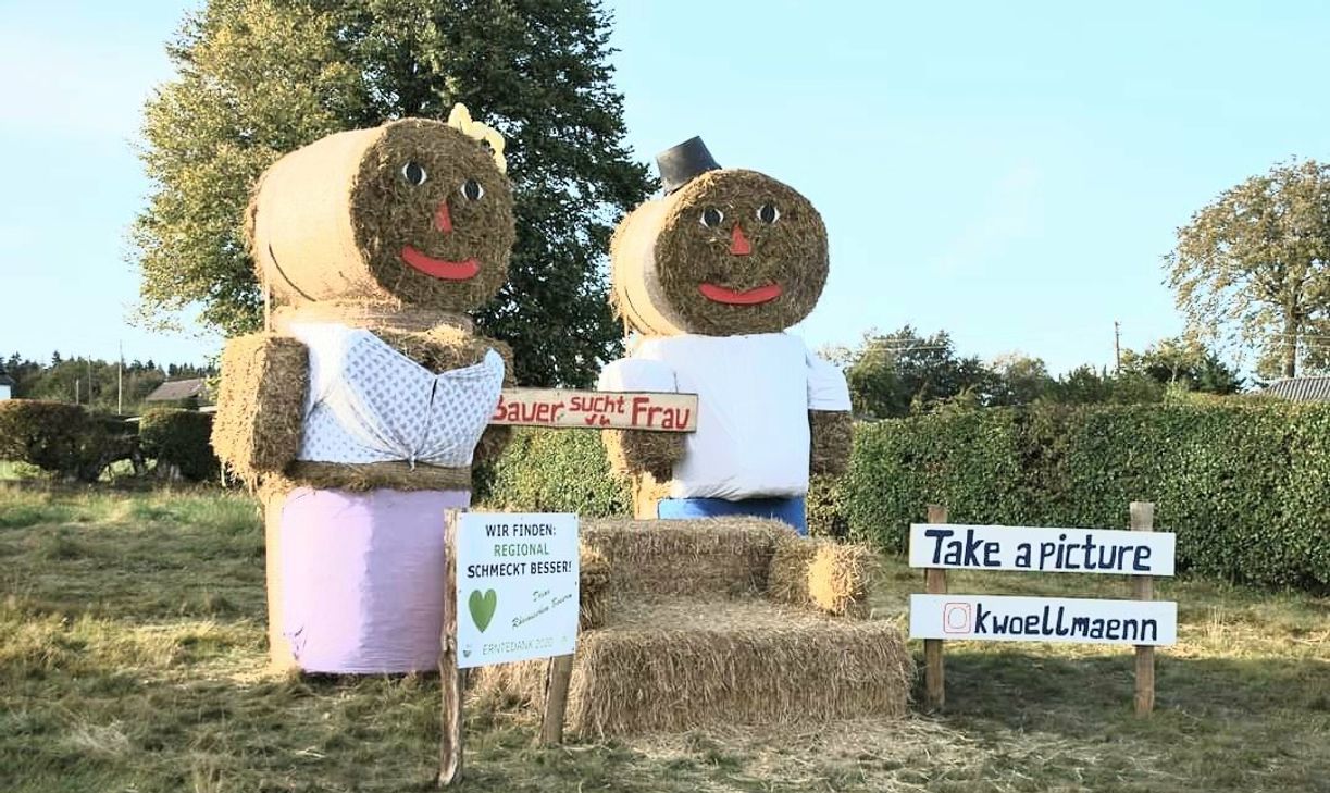 Tolle Erntedank-Motive lockten in der pandemiebedingten Pause ins Venndorf Mützenich.