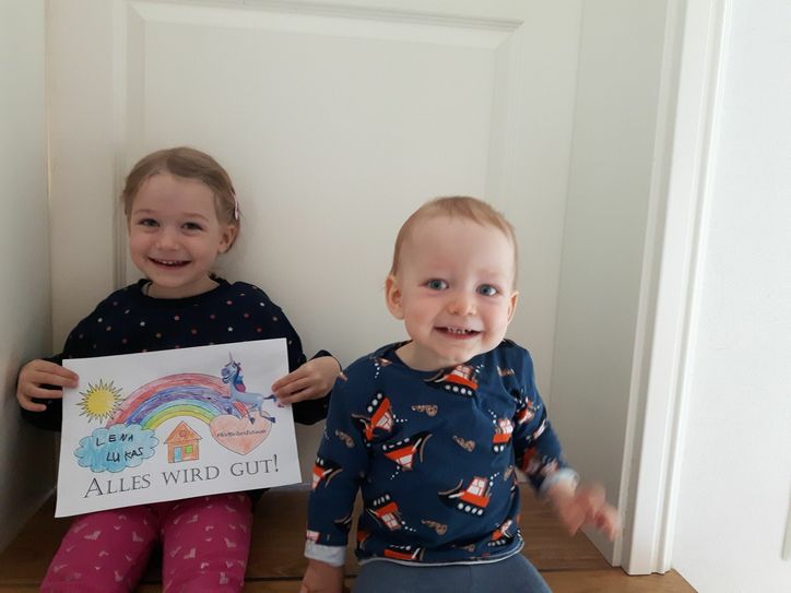 Lena (5) und Lukas (16 Monate) Thull.