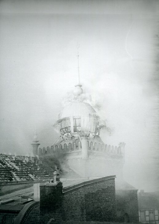 Die Synagoge Euskirchen am 10.11.1938. Bildrecht: Stadtarchiv Euskirchen