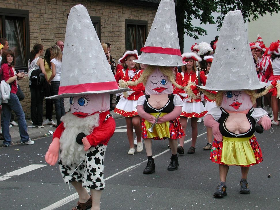 Die Hermeskeiler Narren sind zuversichtlich und hoffen auf so gutes Wetter wie in den Vorjahren beim Umzug durch Hermeskeils Straßen. Foto: Archiv Fischer