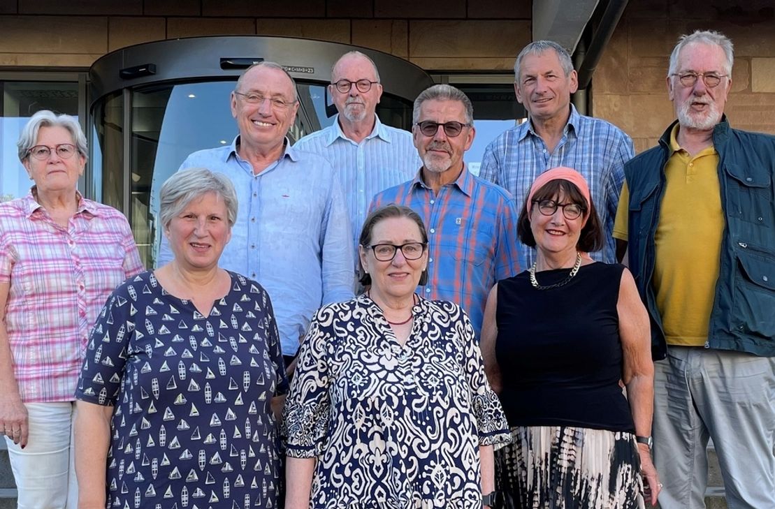 Das Foto zeigt das Planungsteam des Infotags (v.l.n.r.): Marion Lange, Rosemarie Wessel, Prof. Dr. Waldemar Vogelgesang, Rudolf Krause, Marianne Rummel,  Josef Thul, Regine Uylings, Alfred Bläser, Hubert Weis.