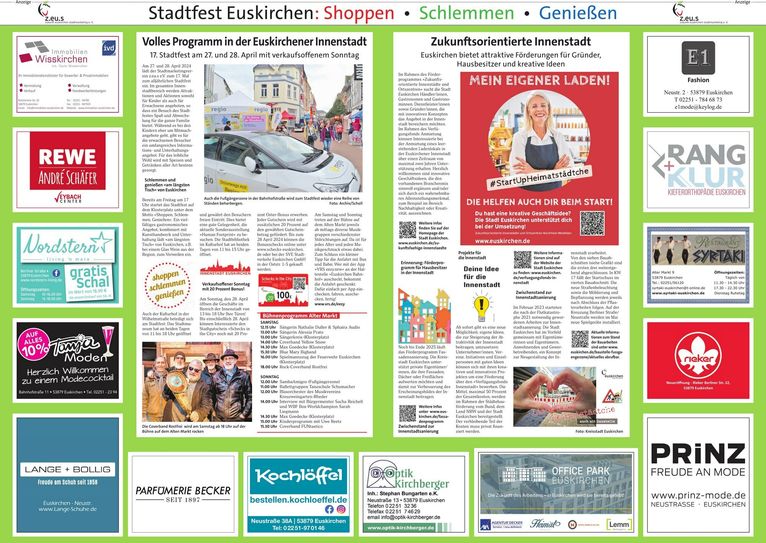 Hier gibt's das Programm zum Stadtfest (auf das Bild klicken zum Vergrößern)
