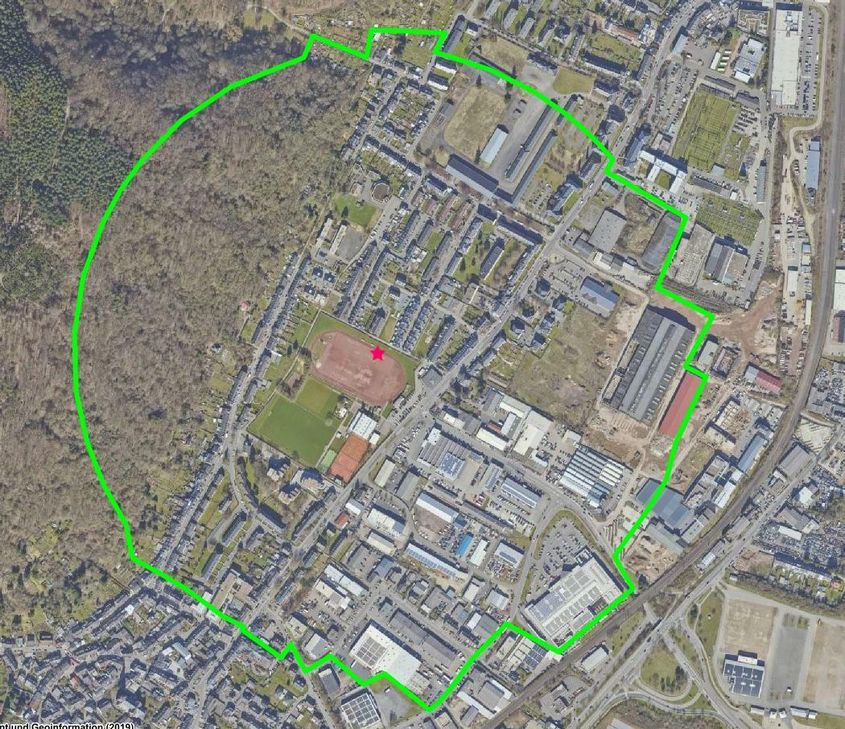 Die Evakuierungszone Fotos: Stadt Trier