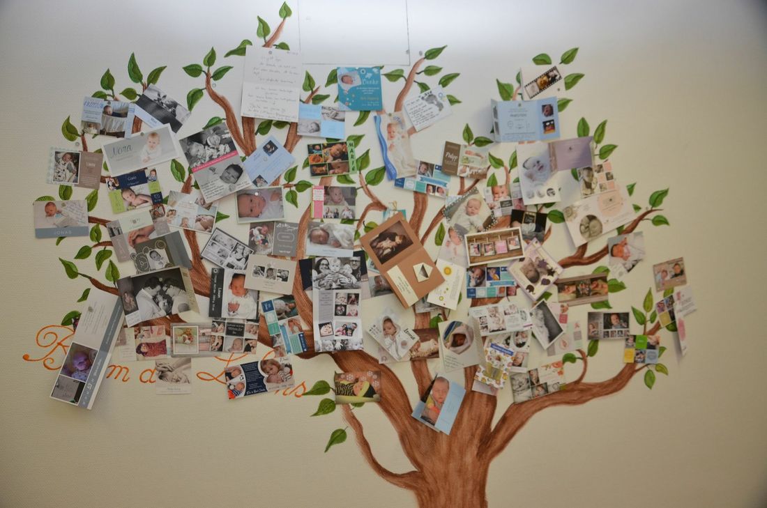 Die vielen Danksagungen von Eltern und ihren »kleinenWundern« am Lebensbaum auf der geburtshilflichen