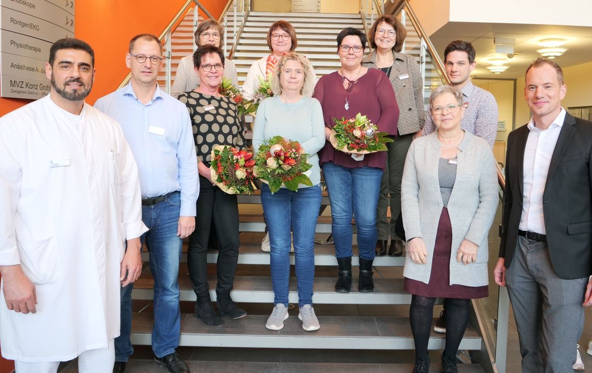 Vier Mitarbeitende feierten ihr 40-jähriges Dienstjubiläum, 5 ihr 25-jähriges Jubiläum.