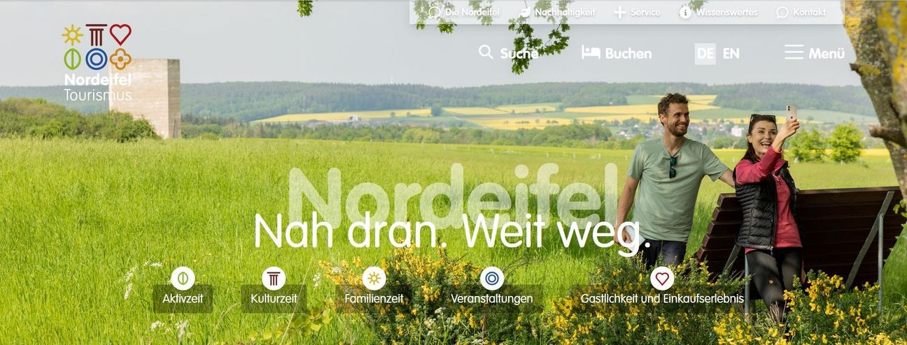 Die neue Homepage der Nordeifel Tourismus GmbH bündelt Inspiration, Informationen und Möglichkeiten zur Reiseplanung.