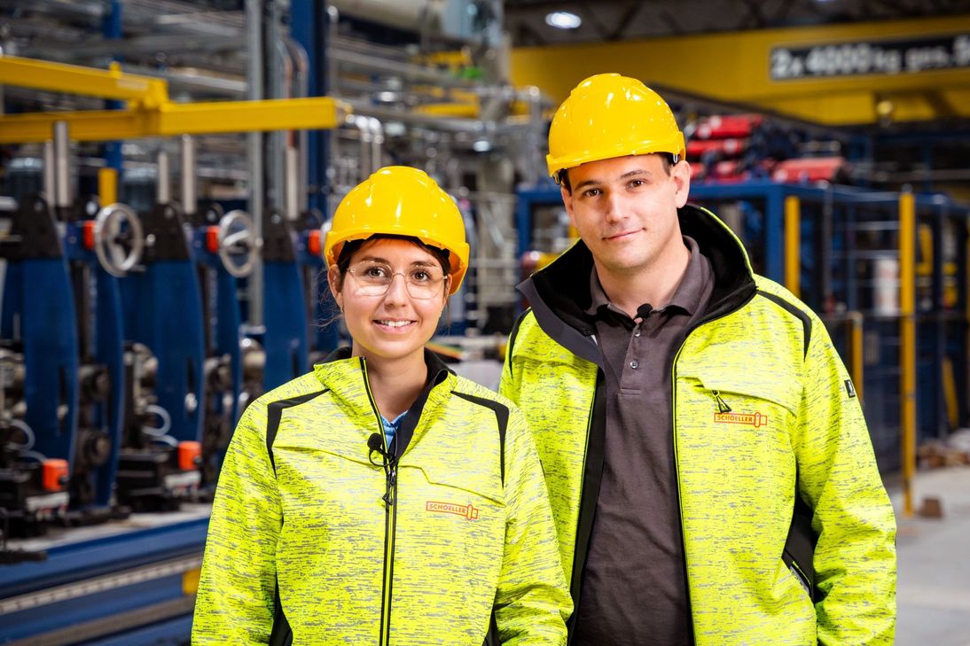 Die Projektleiter Meike Hoß und Michael Schöneborn (Schoeller Werk GmbH & Co. KG).