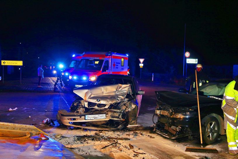 Heftiger Unfall bei Simmertal. Foto: Sebastian Schmitt